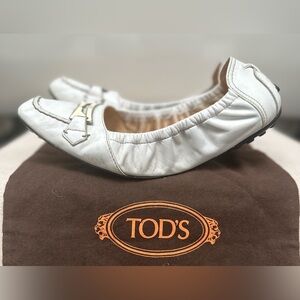 TOD’s ballerinas white leather in 38,5